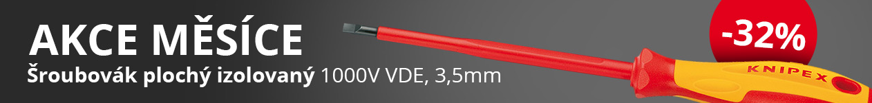 Šroubovák plochý izolovaný 1000V VDE, Knipex 3,5mm